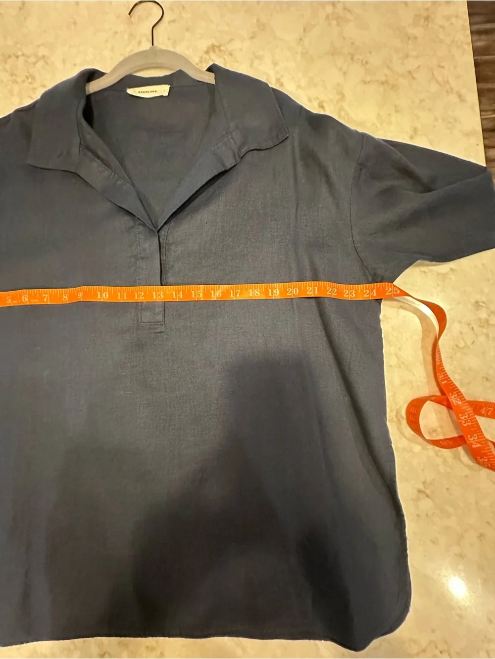 Everlane navy linen top - Picture 5 of 10